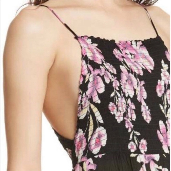 Free People Black Garden Party Floral Maxi Dress NWOT - Picture 6 of 15